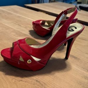 Guess red stilettos size 10 gorgeous!